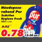 Allahindlus - Nõudepesuvahend Pur 3xAction Hygiene Fresh