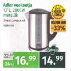 Adler veekeetja 1,7 L, 2000W