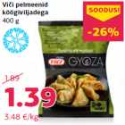   Пельмени
с овощами
400 г