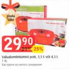 Valualumiiniumist pott, 3,5 L või 4,3 L, 1 tk