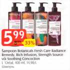 šampoon Botanicals Fresh Care Radiance Remedy, Rich infusion, Strength Source või Soothing Concoction