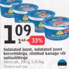 Allahindlus - Sulatatud juust, sulatatud juust krevettidega, röstitud kanaga või suitsulõhega