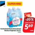 Allahindlus - Karboniseeritud mineraalvesi
Värska Originaal, 6x1,5 l