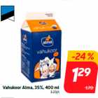 Магазин:Hüper Rimi, Rimi, Mini Rimi,Скидка:Сливки, 35%, 400 мл
