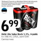 Allahindlus - Hele õlu Saku Rock 5,3%, 6-pakk