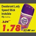 Allahindlus - Deodorant Lady Speed Stick Invisible