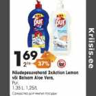 Nõudepesuvahend 3xAction Lemon või Balsam Aloe Vera, Pur, 1,35 L