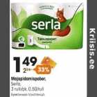 Majapidamispaber, Serla, 3 rulli/pk