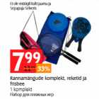 Rannamängude komplekt, reketid ja frisbee