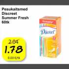 Pesukaitsmed Diskreet Summer Fresh 60 tk