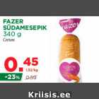 Allahindlus - FAZER
SÜDAMESEPIK
340 g