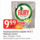 Nõudepesumasina kapslid All in 1 Platinum Lemon