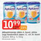 Jätkupiimasegu alates 6. kuust, piimasegu Kindermilch alates 12. või 24. kuust