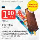 Vaniljejäätis kookosetäidisega šokolaadimaitselises glasuuris 