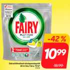 Sidrunilõhnalised nõudepesukapslid
All in One, Fairy, 70 tk*