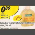 Allahindlus - Palmolive vedelseep Naturals Milk%Honey täide