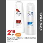 Allahindlus - Šampoon Heat Defense või Daily Moisture
Dove, 250 ml, 8,60/L