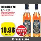 Allahindlus - Brändi Ibis Xo
40%, 0,7L