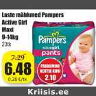 Mähkmed - Laste mähkmed Pampers
Active Girl
Maxi
9-14kg
23tk