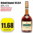 Allahindlus - Brändi Raynal V.S.O.P.
40%, 0,7L