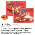 Allahindlus - Santa Maria täistera-tortilla või Mehhiko nisu-tortilla 