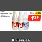 Allahindlus - Farmi
joogijogurt, 1 kg*
• 3 sorti