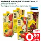 Nektarid, mahlajook või mahl Aura, 1 l

