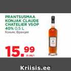 Allahindlus - PRANTSUSMAA
KONJAK CLAUDE
CHATELIER VSOP