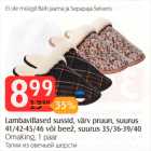 Lambavillased sussid, värv pruun, suurus 41/42-45/46 või beež, suurus 35/36-39/40