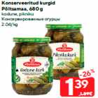 Konserveeritud kurgid
Põltsamaa, 680 g
kodune, pikniku
