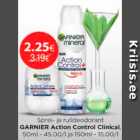 Магазин:Maxima XX,Скидка:Дезодорант-спрей и роликовый дезодорант GARNIER Action Control Clinical