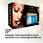 Kinkepakk L`Oreal Volume Million Lashes: ripsmetušš, must+silmameigieemaldaja 2im