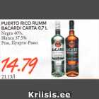 Allahindlus - PUERTO RICO RUMM BACARDI CARTA 0,7 L
