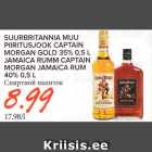 SUURBRITANNIA MUU PIIRITUSJOOK CAPTAIN MORGAN GOLD 35%, 0,5 L, JAMAICA RUMM CAPTAIN MORGAN JAMAICA RUM 40%, 0,5 L