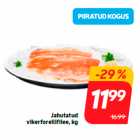 Jahutatud
vikerforellifilee, kg