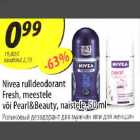 Allahindlus - Nivea rulldeodorant Fresh, mestele või Pearl&Beauty, naistele, 50ml