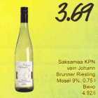 Saksamaa KPN
vеin Johann
Вrunnеr Riesling
Mosel 9%,0,75 l