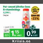 Allahindlus - Pai+ smuuti jõhvika-õuna
B-vitamiinidega
0,298 L