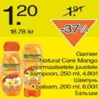 Allahindlus - Garnier Natural Care Mango normaalsetele juustele šampoon, palsam
