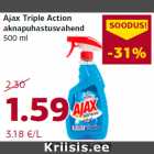 Ajax Triple Action
aknapuhastusvahend
500 ml