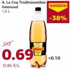 Allahindlus - A. Le Coq Traditsiooniline limonaad, 1,5 L