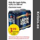 Hele õlu Lapin Kulta, 4,5%, 6 x 500 ml