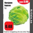 Allahindlus - Varajane
kapsas
kg