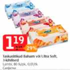 Allahindlus - Taskurätikud Balsam või Ultra Soft, 3-kihilised