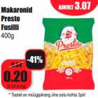 Магазин:Grossi,Скидка:Макароны
Presto
Fusilli
400г