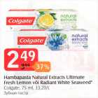 Allahindlus - Hambapasta Natural Extracts Ultimate Fresh Lemon või Radiant White Seaweed