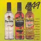 Rumm Caribba 37,5%, 0,5 l .Blanco .Negro; Muu piiritus jook Caribba Xtabla 35%, 0,5 l