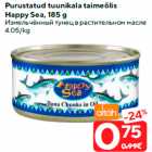 Purustatud tuunikala taimeõlis
Happy Sea, 185 g
