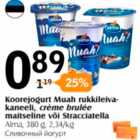 Koorejogurt Muah rukkileivakaneeli, creme brulee maitseline või Stracciatella