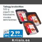 Allahindlus - Tallegg broilerifilee
500 g